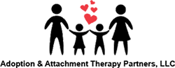 Abstract Family Holding Hands, Red Hearts Flowing Upwards